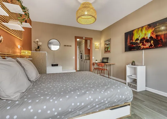 Apartamento Victoria Spa, Au Coeur Du Centre-ville Hammam -wifi -grand Lit Double Queen Size 160x200cm Aix-les-Bains